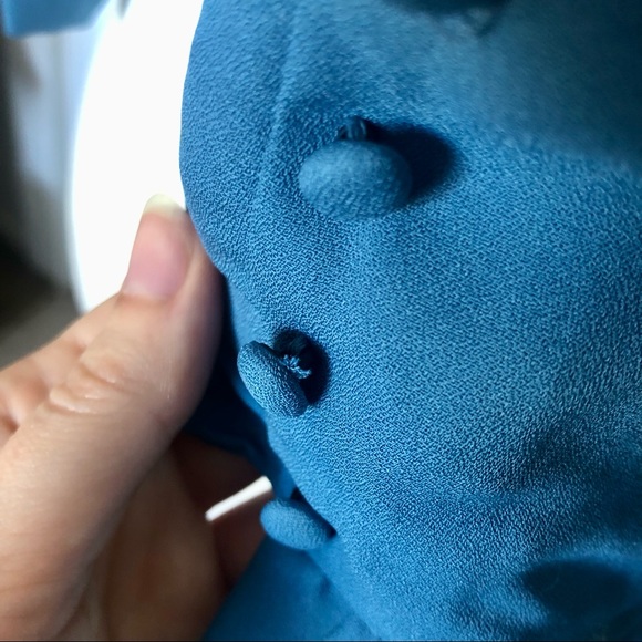 NWT Blue Blouse with Buttons - Picture 7 of 10
